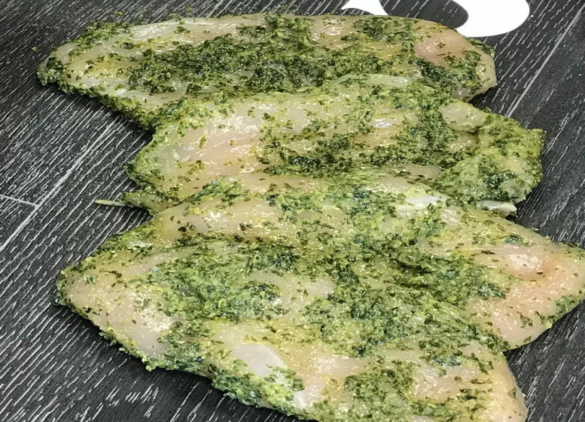 Wild Garlic Chicken Escalope (4x100g) Althams Butchers